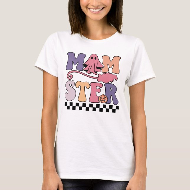 Funny Halloween Mamster Ghost T - Shirt (Vorderseite)