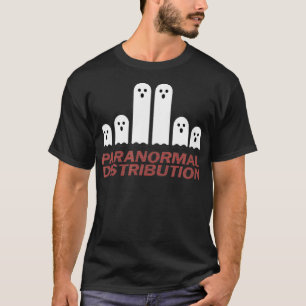 Funny Halloween Math Paranormal Distribution Ghost T-Shirt