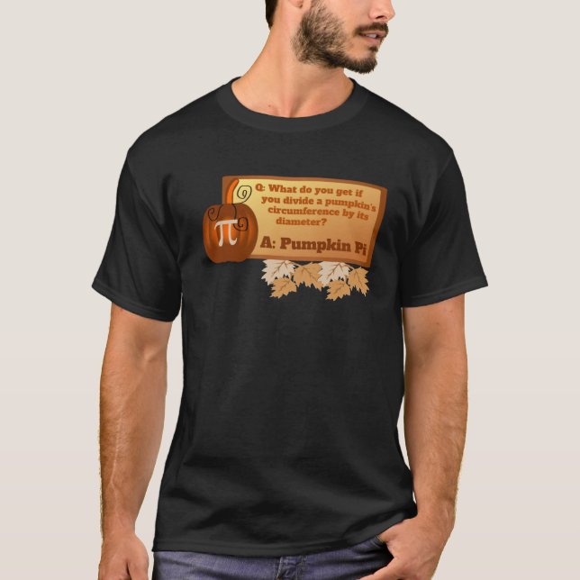 Funny Halloween Math Teacher Problem Pumpkin Pi T-Shirt (Vorderseite)