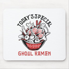 Funny Halloween Menu Ghoul Ramen Mousepad