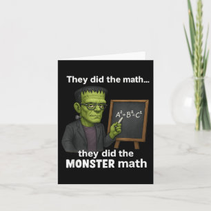 Funny Halloween Monster Math Pun, Lehrer Spaß Karte