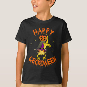Funny Halloween Niedlich Crested Eyelash Gecko Pum T-Shirt