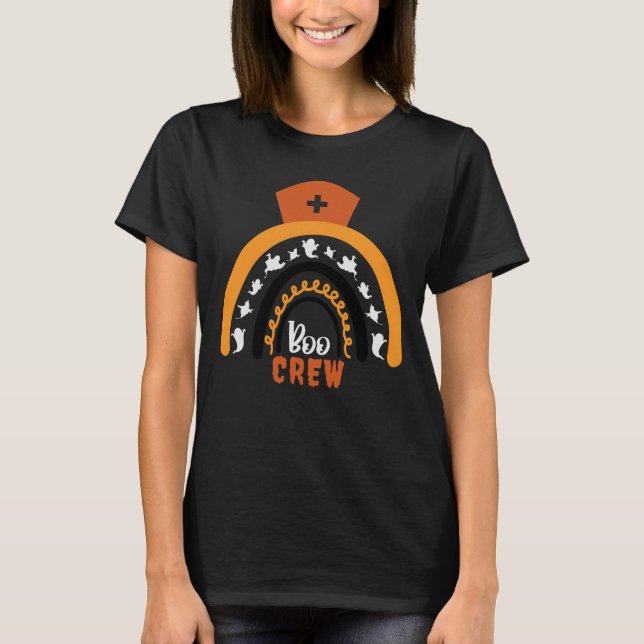 funny halloween nurse, boo boo crew, ghost nurse T-Shirt (Vorderseite)