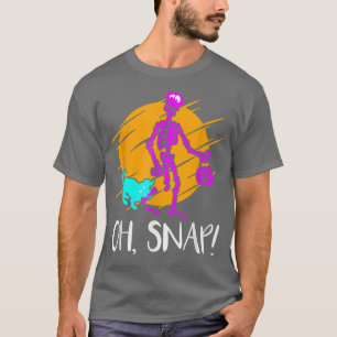 Funny Halloween Oh, Snap Broken Knochen Skelettpum T-Shirt