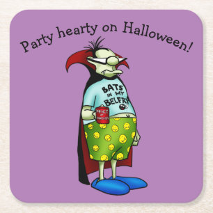 Funny Halloween Paper Untersetzer