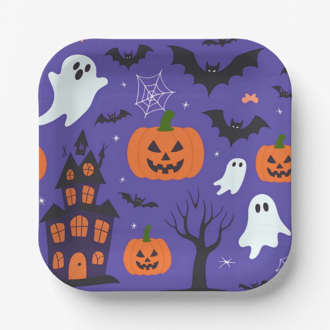 Funny Halloween Pappteller (Vorderseite)
