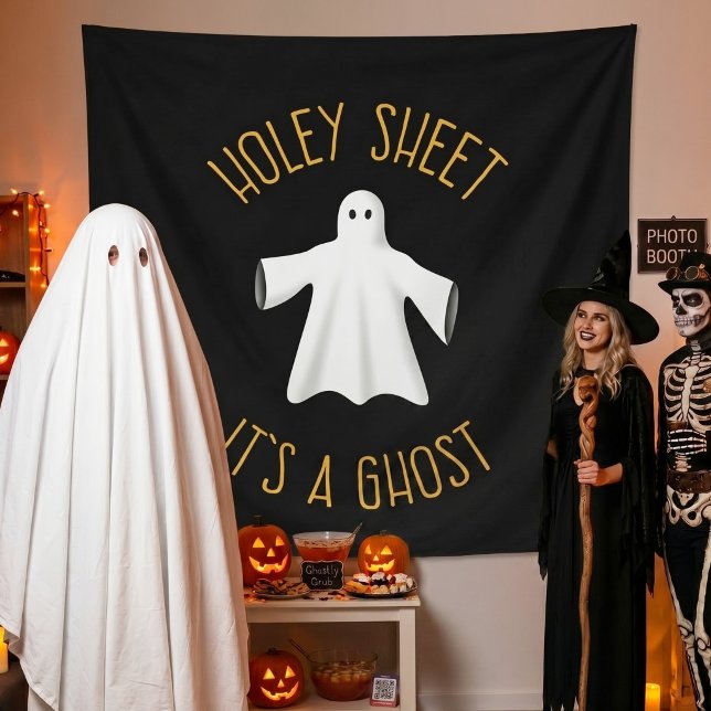 Funny Halloween Party Decor - Holey Sheet Ghost Wandteppich (Von Creator hochgeladen)