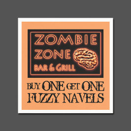 Funny Halloween Party Drink Fuzzy Navel Serviette