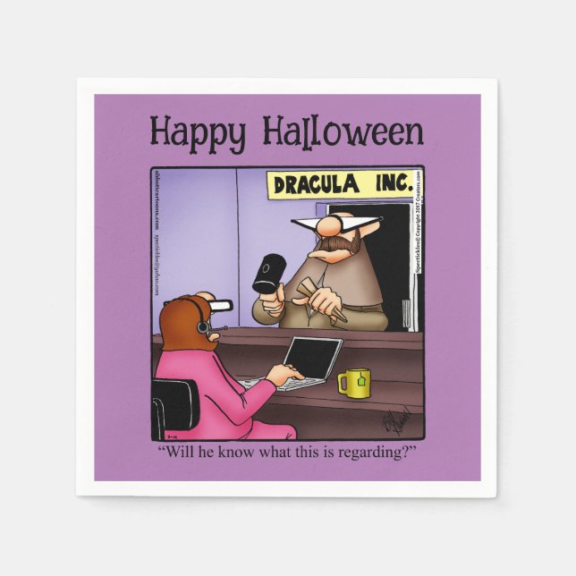Funny Halloween Party Napkins Serviette (Vorderseite)