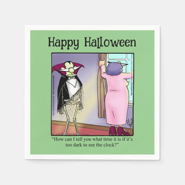 Funny Halloween Party Napkins Serviette (Vorderseite)