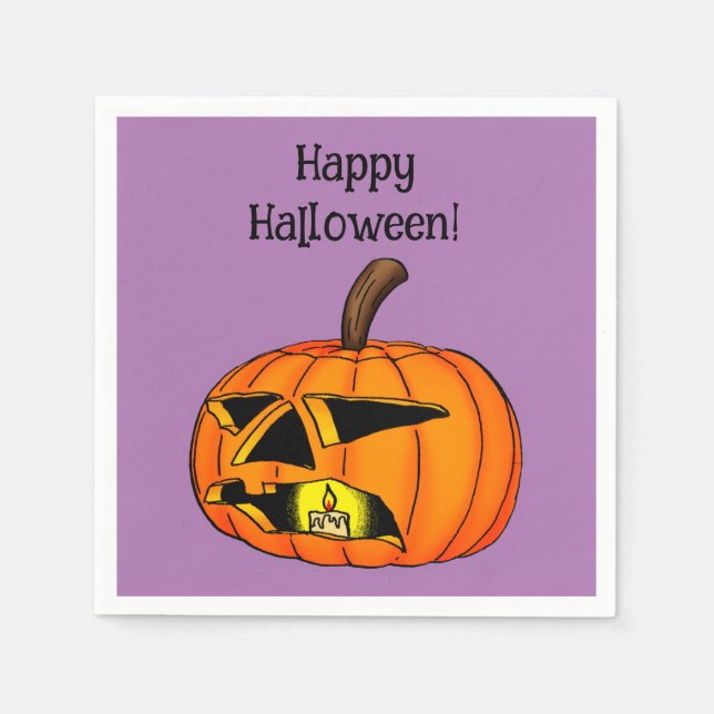 Funny Halloween Party Napkins Serviette (Vorderseite)