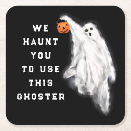 Funny Halloween Party Rechteckiger Pappuntersetzer