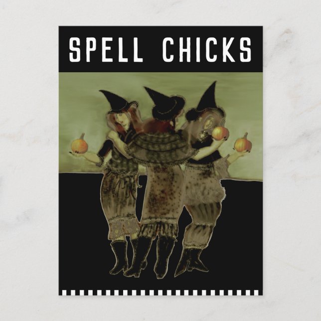 Funny Halloween Postkarte (Vorderseite)