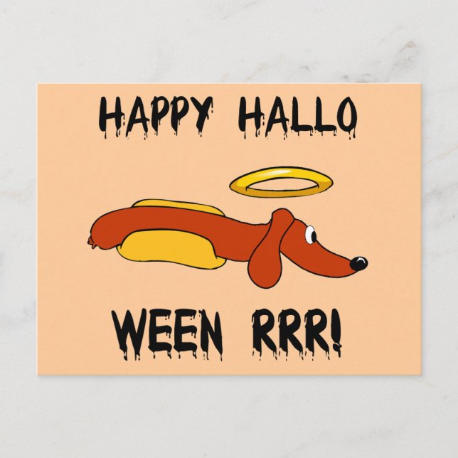 Funny Halloween Postkarte (Vorderseite)