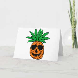 Funny Halloween Pumpkin Ananas Charakter Karte