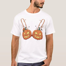 Funny Halloween Pumpkin Bra  halloween costume T-Shirt
