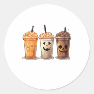 Funny Halloween Pumpkin Gewürz Latte Coffee Fall W Runder Aufkleber