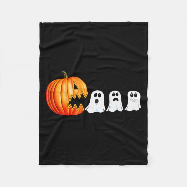Funny Halloween Pumpkin Ghosts Jack O Lantern  Fleecedecke (Vorderseite)