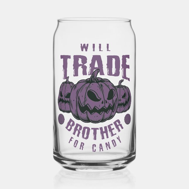 Funny Halloween Pumpkin Glass Dosenglas (Vorderseite)