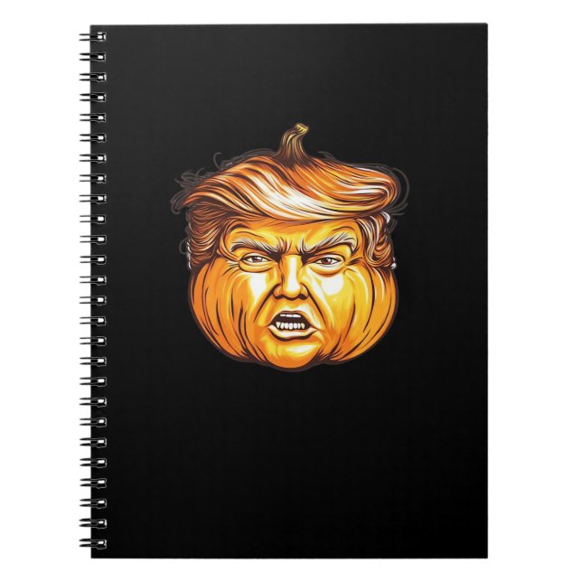 Funny Halloween Pumpkin Political Parody Donald Tr Notizblock (Vorderseite)