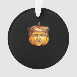 Funny Halloween Pumpkin Political Parody Donald Tr Ornament