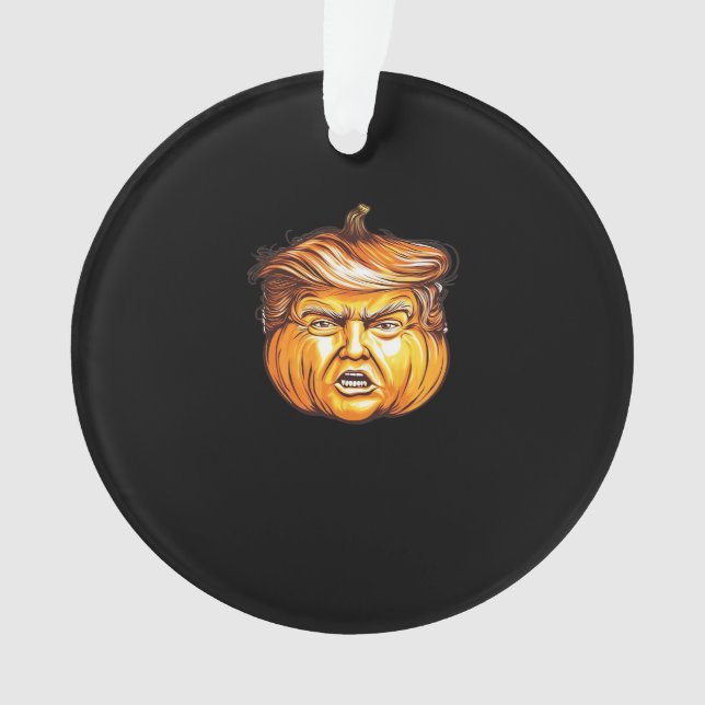 Funny Halloween Pumpkin Political Parody Donald Tr Ornament (Vorderseite)