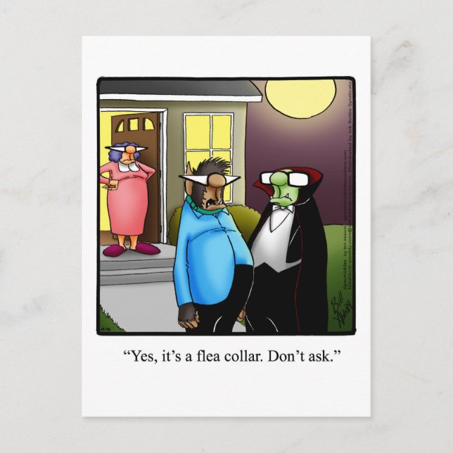 Funny Halloween Pumpkin Spaß Postcard Postkarte (Vorderseite)