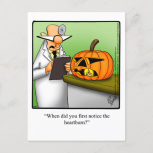 Funny Halloween Pumpkin Spaß Postcard Postkarte