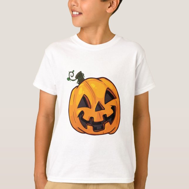 Funny Halloween Pumpkin T-Shirt (Vorderseite)