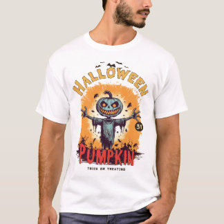 Funny Halloween Pumpkin T - Shirt