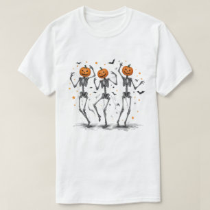 Funny Halloween Pumpkin tanzt SkelettKostüm T-Shirt