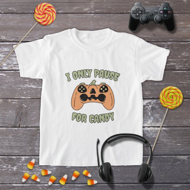 Funny Halloween Pumpkin Video Game Controller T-Shirt (Von Creator hochgeladen)