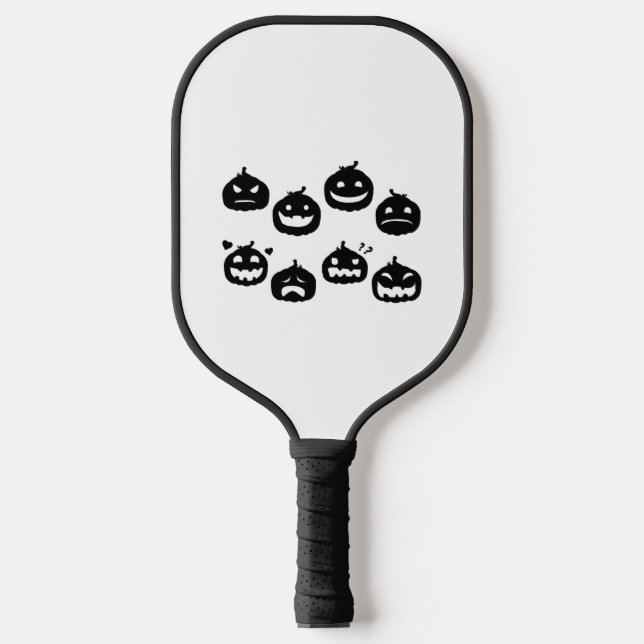 Funny Halloween Pumpkins Halloween-Party Halloween Pickleball Schläger (Vorderseite)