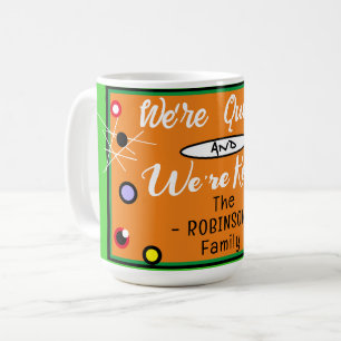 Funny Halloween Quirky Orange Familienname Kaffeetasse