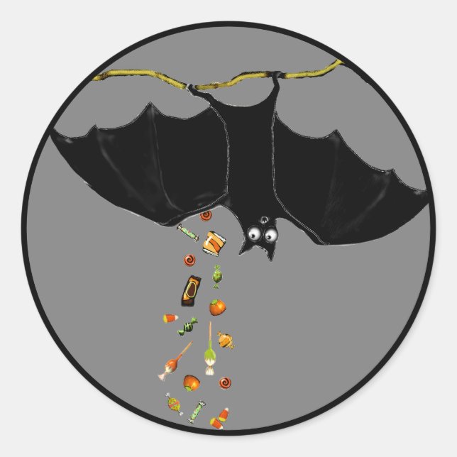 Funny Halloween Runder Aufkleber (Vorderseite)