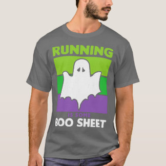 Funny Halloween Running ist Boo Sheet Ghost Retro T-Shirt