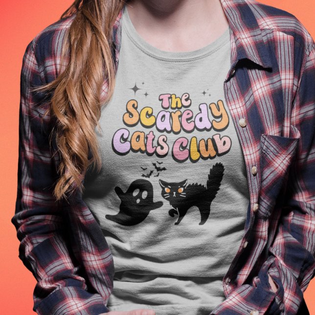 Funny Halloween Scaredy Cats T-Shirt (Von Creator hochgeladen)