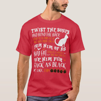 Funny Halloween Scary Black Cat Jackolantern Witch T-Shirt