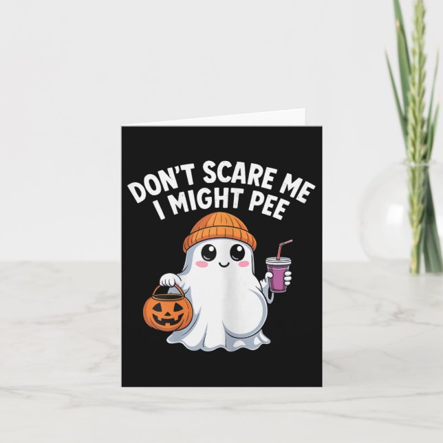 Funny Halloween Schwangere Geist Don't e Me I may Karte (Vorderseite)