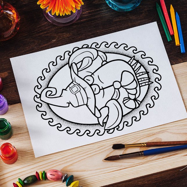 Funny Halloween Scorpion Coloring Page Poster (Von Creator hochgeladen)