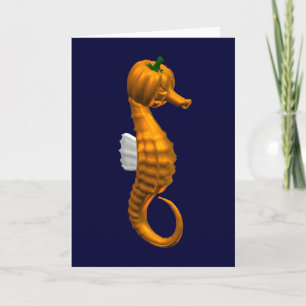 Funny Halloween Seepferd Karte