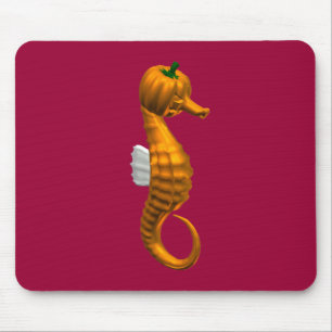 Funny Halloween Seepferd Mousepad