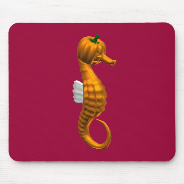 Funny Halloween Seepferd Mousepad (Vorne)