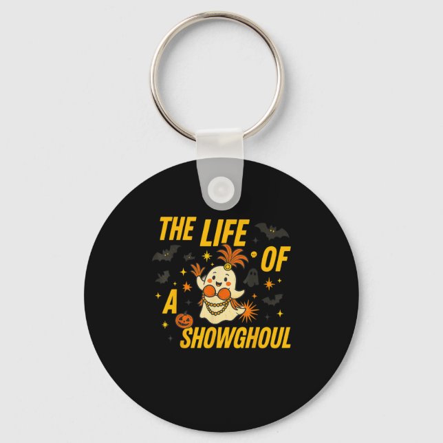 Funny Halloween Showghoul Ghost Costume Party Desi Schlüsselanhänger (Vorderseite)