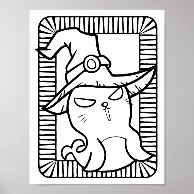 Funny Halloween Siegels Coloring Page Poster (Vorne)
