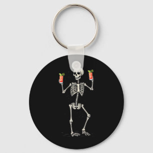 Funny Halloween Skeleton Drink Bloody Mary Schwanz Schlüsselanhänger