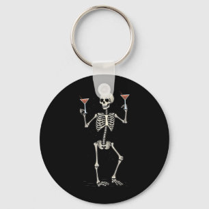 Funny Halloween Skeleton Drinks Manhattan Schwanz Schlüsselanhänger