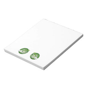 Funny Halloween Skeleton Hands Holding Melons Notizblock