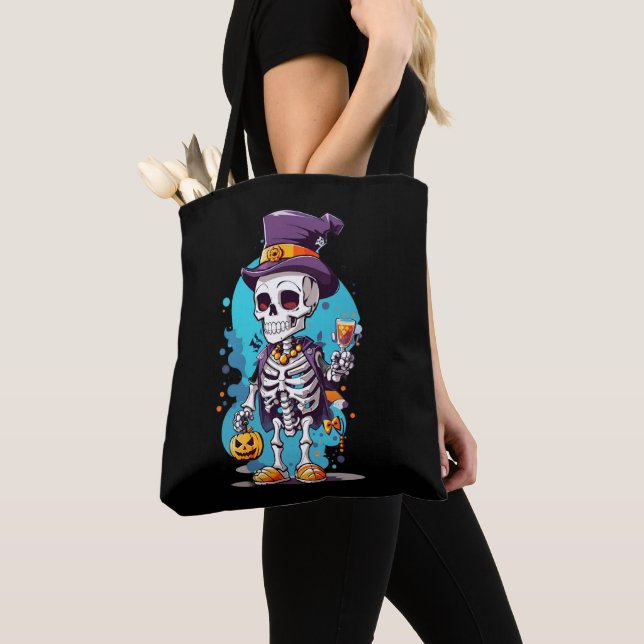 Funny Halloween Skeleton mit Top Hat (Von Nahem)
