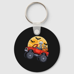 Funny Halloween Skeleton Monster Truck Kids Boys T Schlüsselanhänger